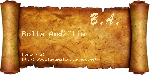 Bolla Amália névjegykártya
