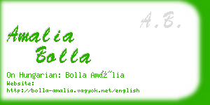 amalia bolla business card
